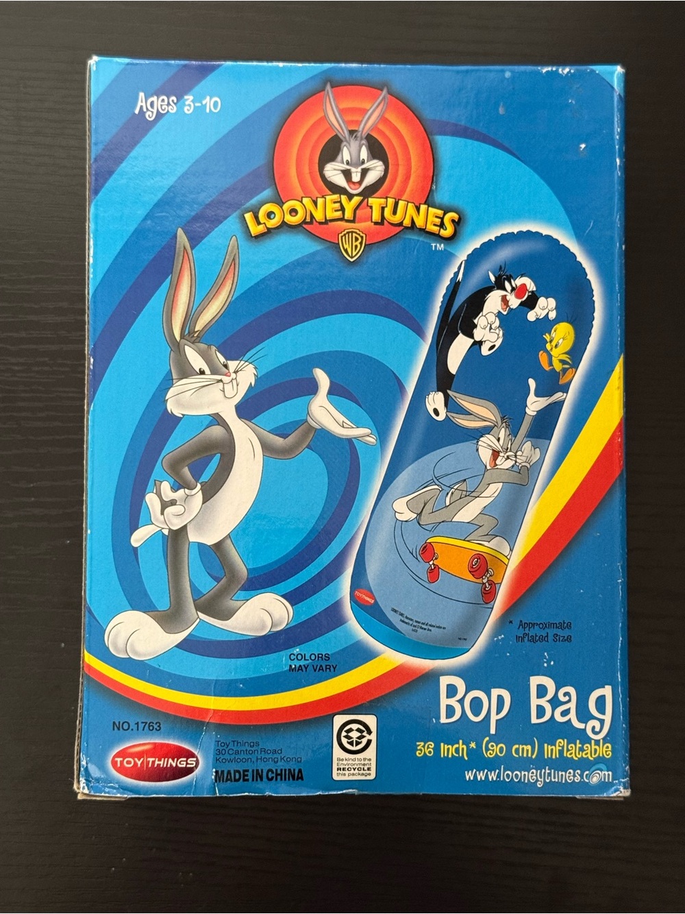 NEW! Vintage 36” Looney Tunes Bop Bag Featuring Bugs Bunny, Sylvester & Tweety
